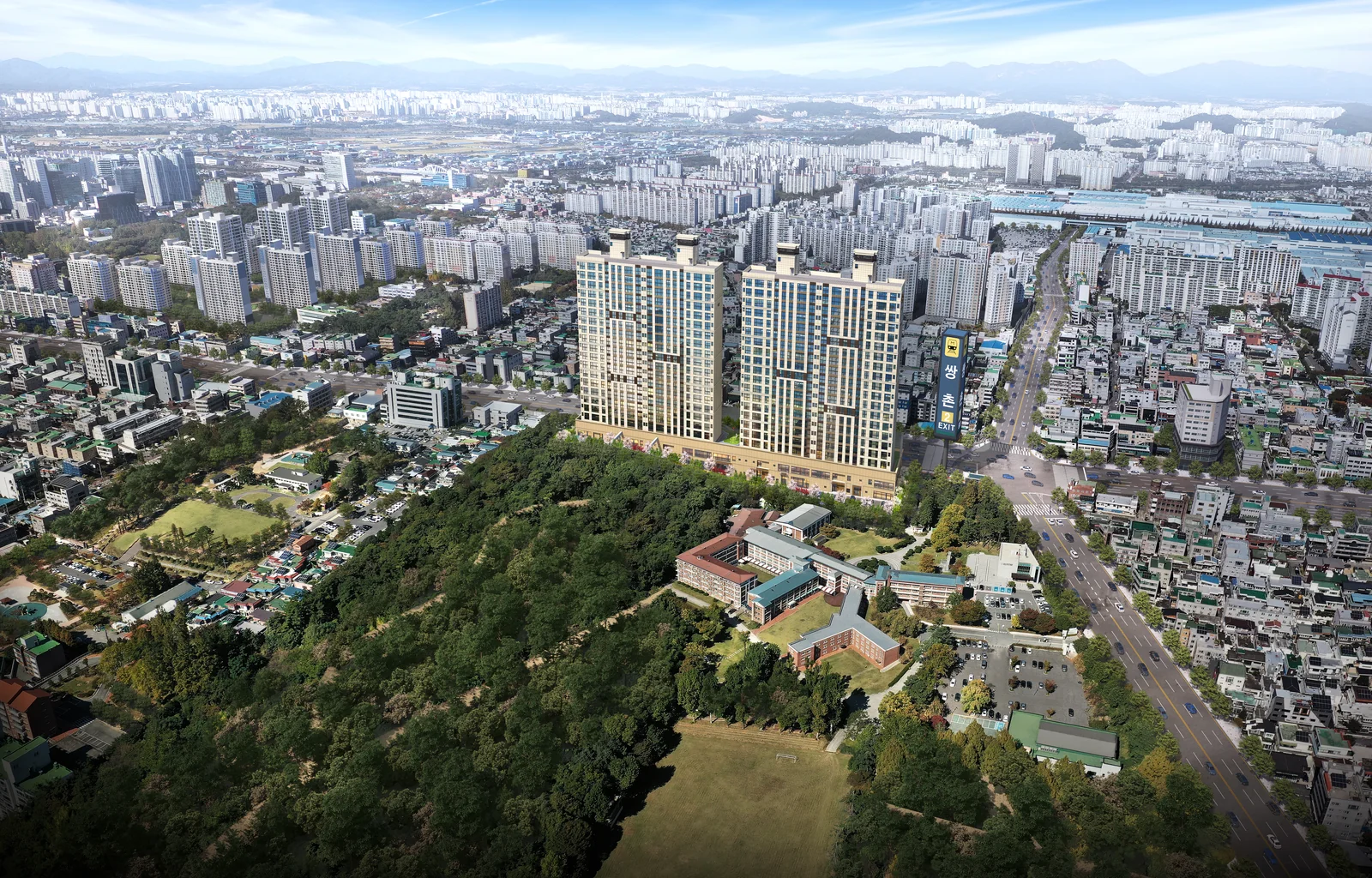 상무 더로제 아델리움 57 센트리에 조감도